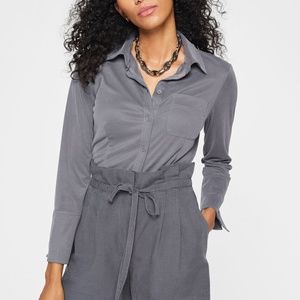 Sandwash Ribbed Shirt - New WithTags - NEVER WORN - Grey